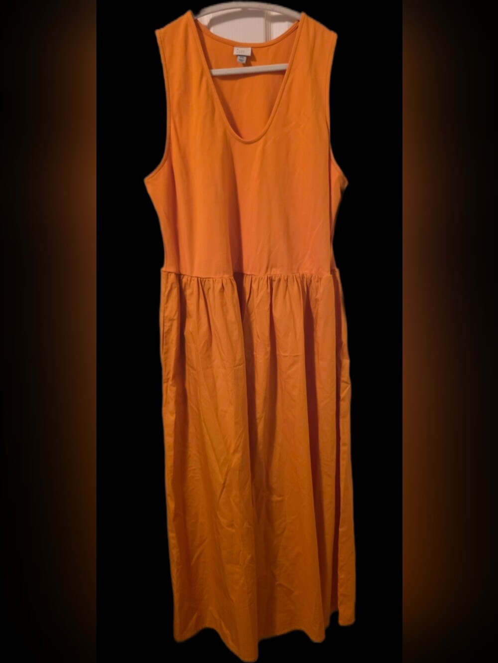 Womens Sleeveless Marigold Maxi Dress